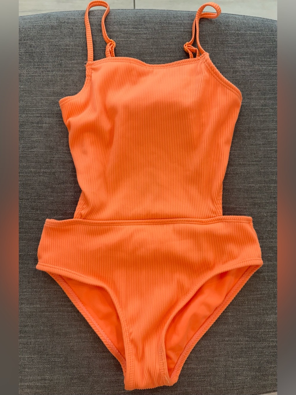Primark Orange Ribbed One-Piece Swimsuit